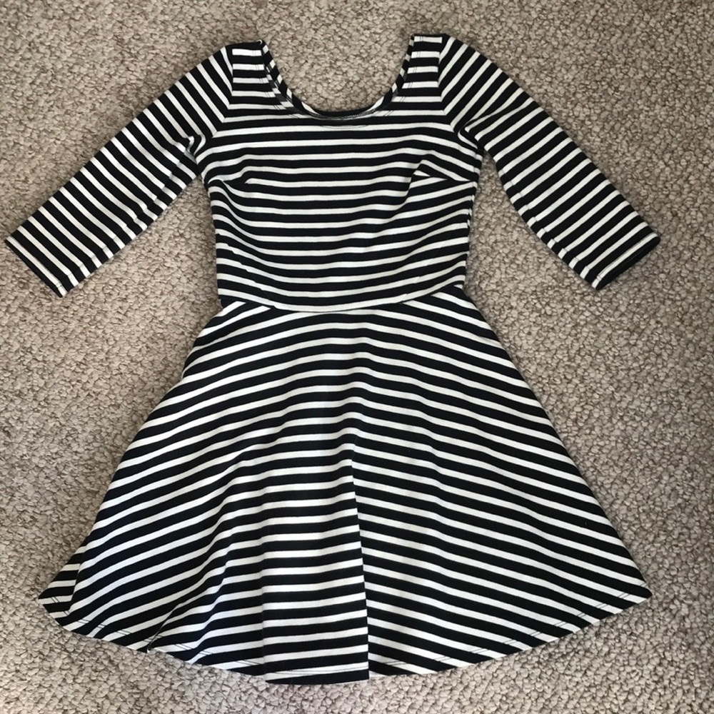 Black and White Striped Dress
